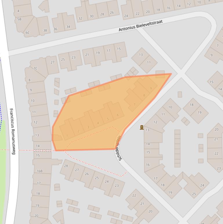 Kaart van postcodegebied 6221XT.