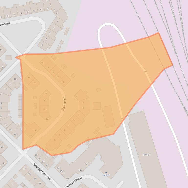 Kaart van postcodegebied 6221XW.