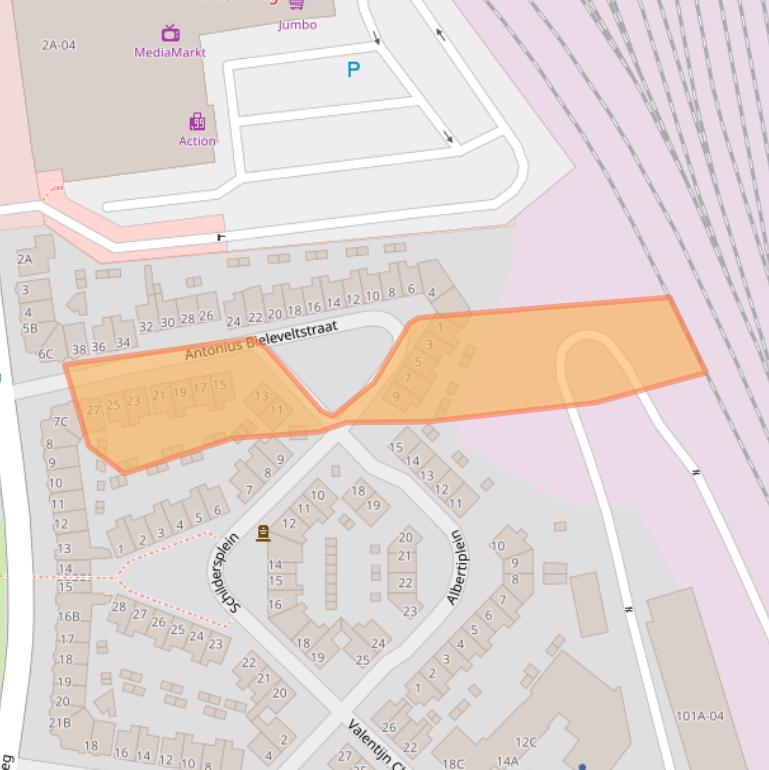 Kaart van postcodegebied 6221XX.