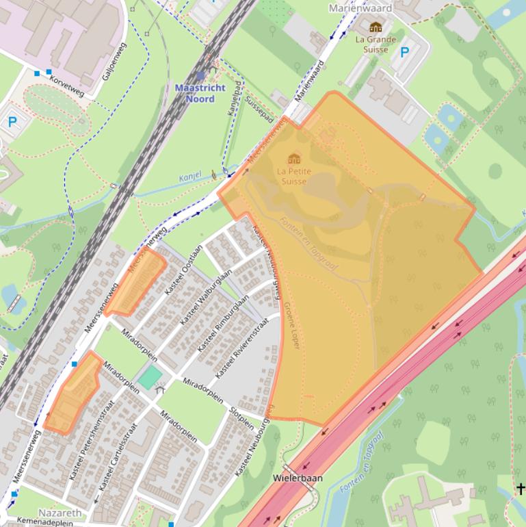 Kaart van postcodegebied 6222AE.