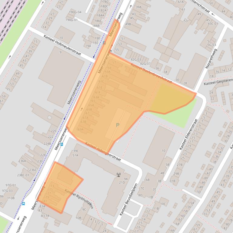 Kaart van postcodegebied 6222AH.