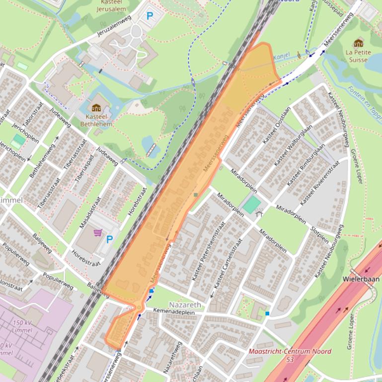 Kaart van postcodegebied 6222AK.