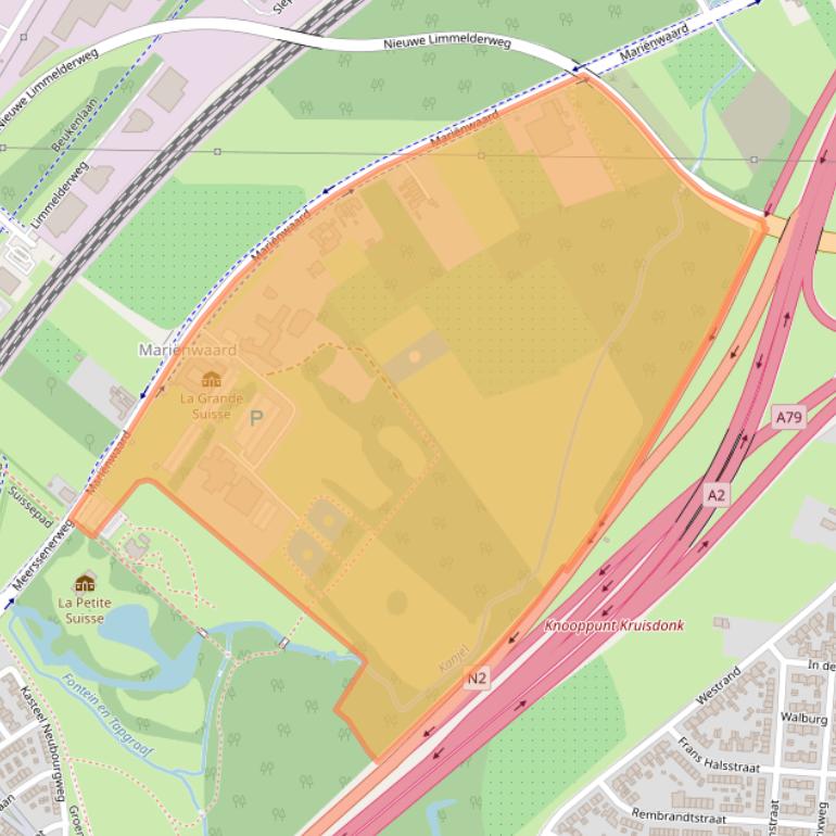 Kaart van postcodegebied 6222AM.