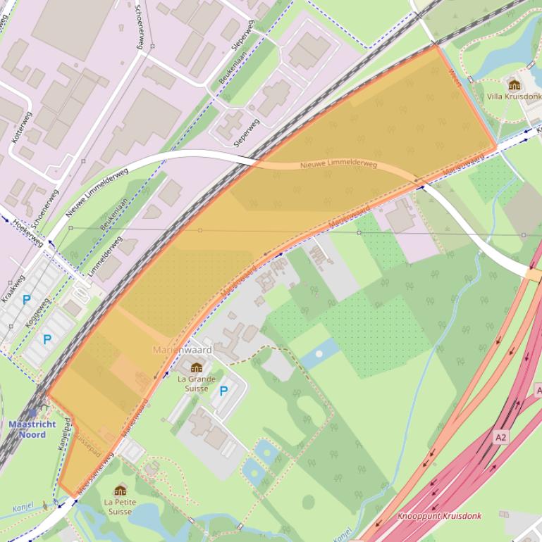 Kaart van postcodegebied 6222AN.