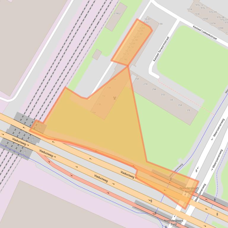 Kaart van postcodegebied 6222AS.