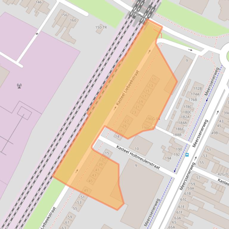 Kaart van postcodegebied 6222BA.