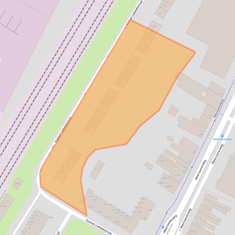 Kaart van postcodegebied 6222BB.