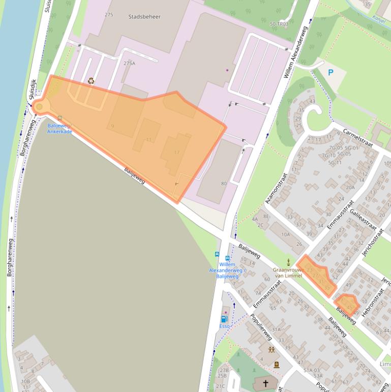 Kaart van postcodegebied 6222BD.