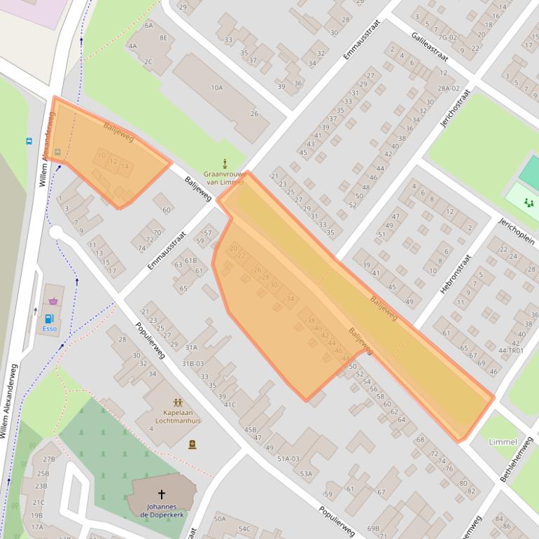 Kaart van postcodegebied 6222BG.