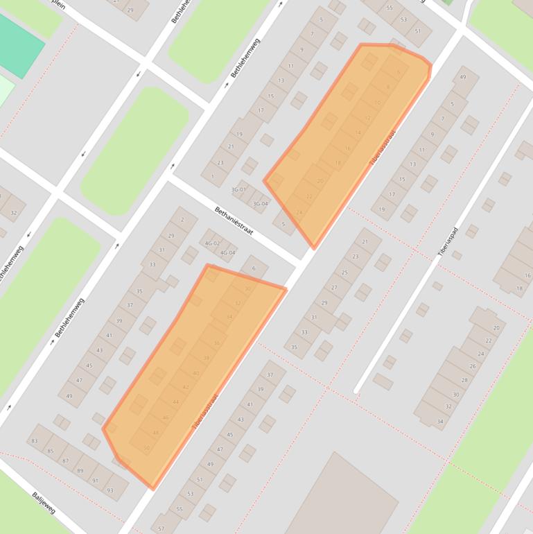 Kaart van postcodegebied 6222BS.
