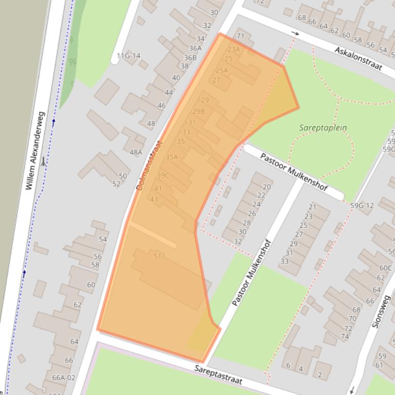 Kaart van postcodegebied 6222EB.