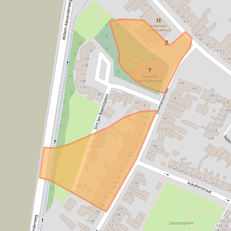 Kaart van postcodegebied 6222EC.