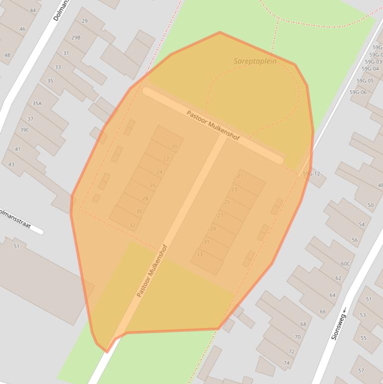 Kaart van postcodegebied 6222EP.