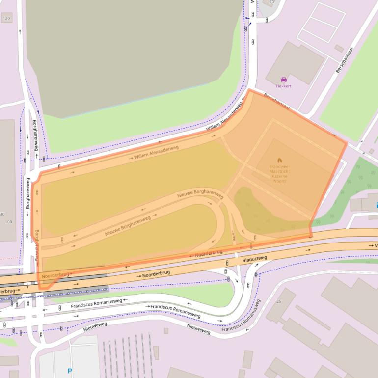 Kaart van postcodegebied 6222NB.