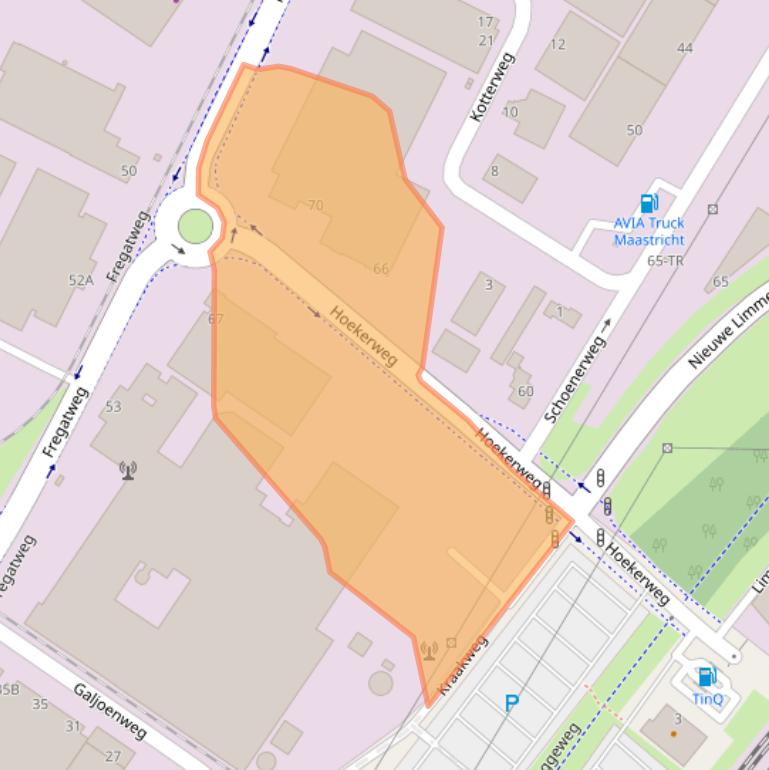 Kaart van postcodegebied 6222NP.