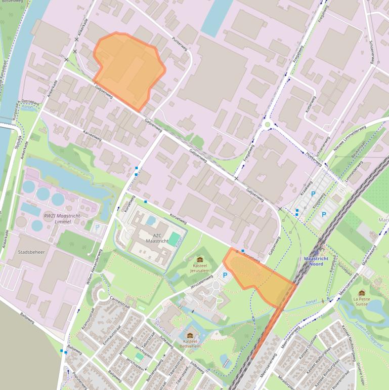 Kaart van postcodegebied 6222NV.