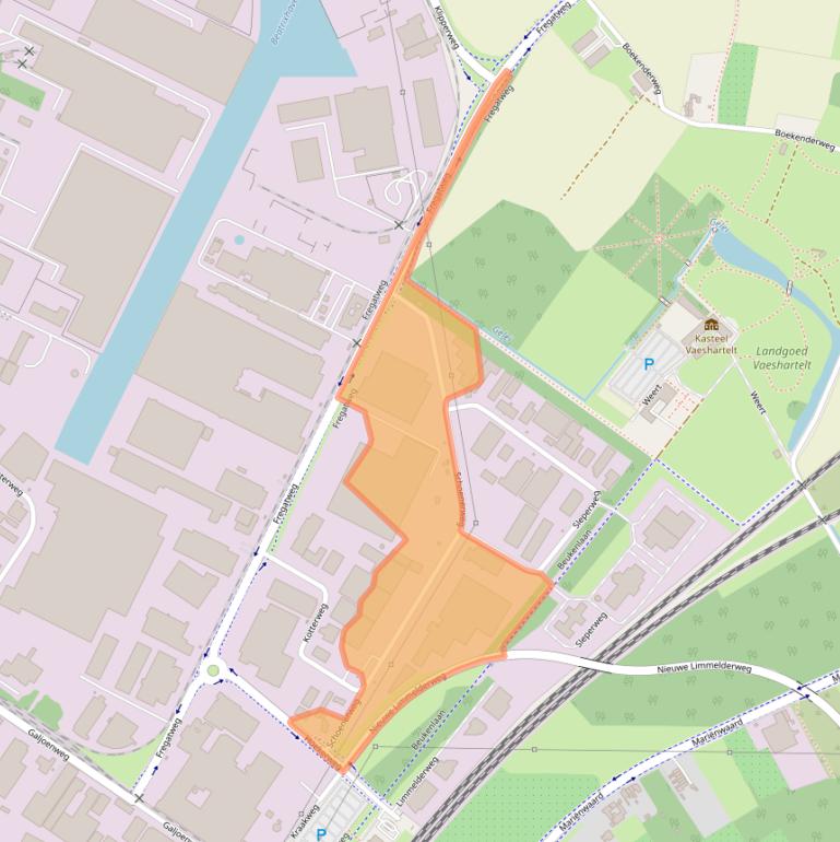 Kaart van postcodegebied 6222NX.