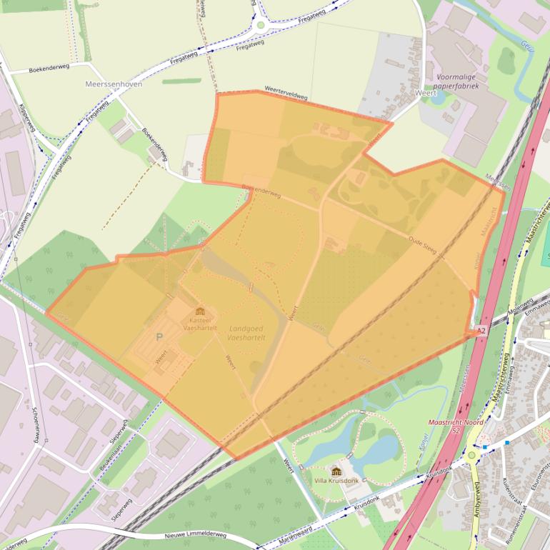 Kaart van postcodegebied 6222PG.