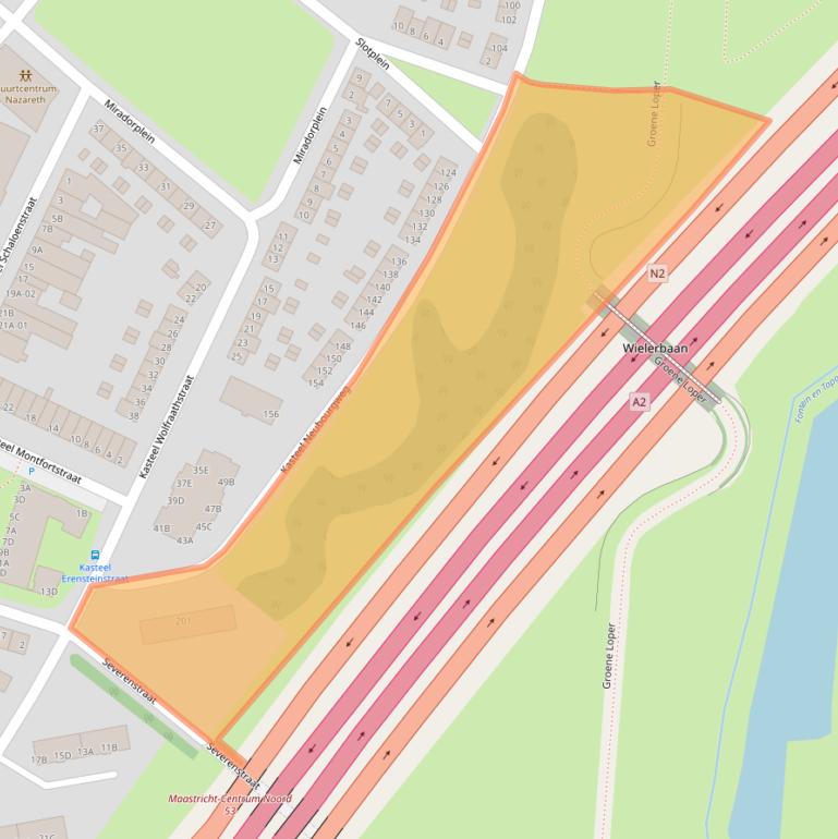 Kaart van postcodegebied 6222SE.