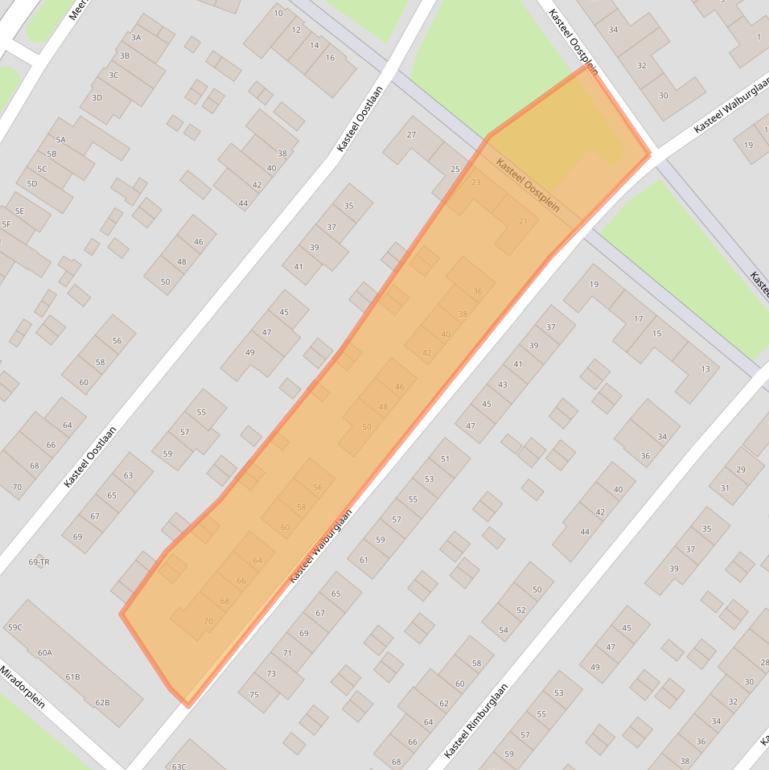 Kaart van postcodegebied 6222SX.