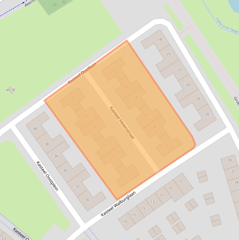 Kaart van postcodegebied 6222SZ.