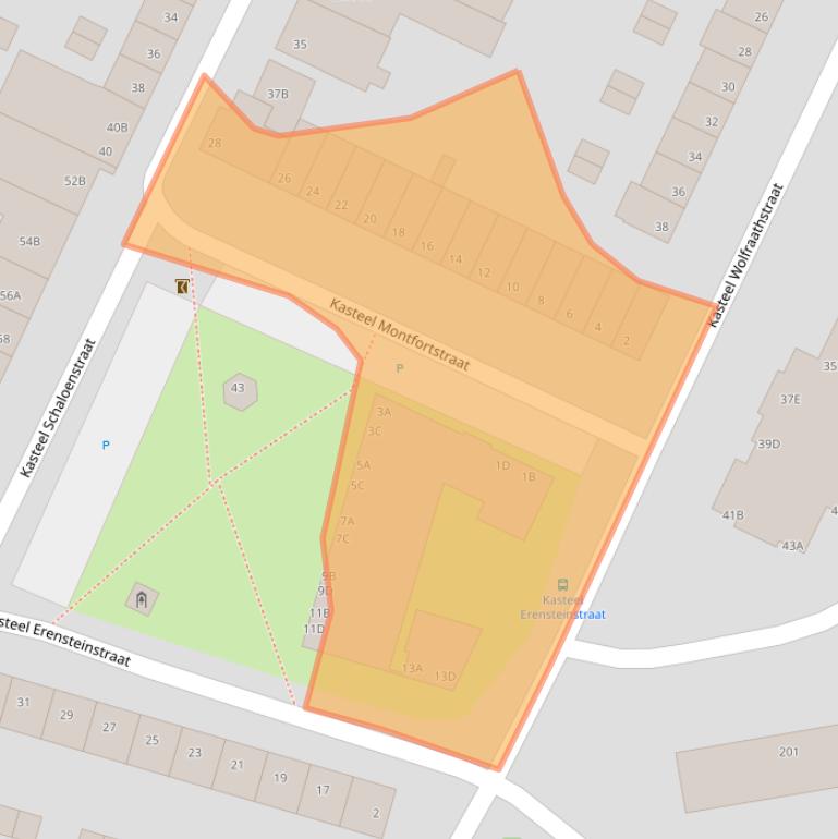 Kaart van postcodegebied 6222TM.