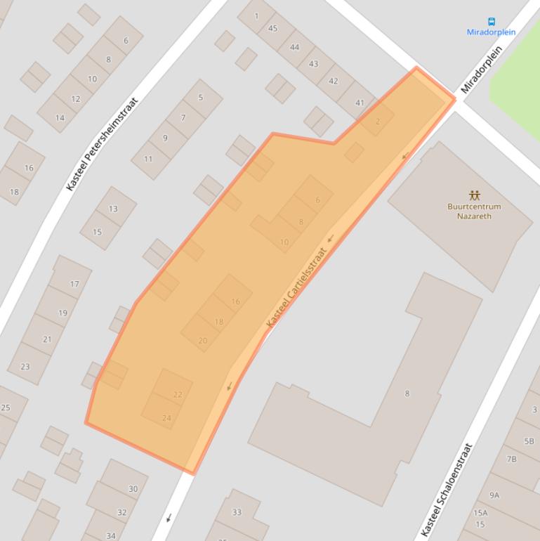 Kaart van postcodegebied 6222TS.