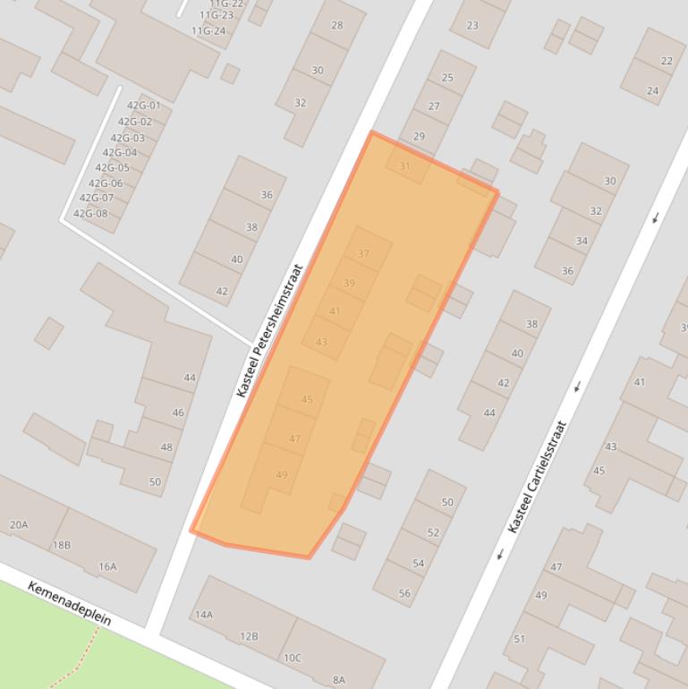 Kaart van postcodegebied 6222TW.