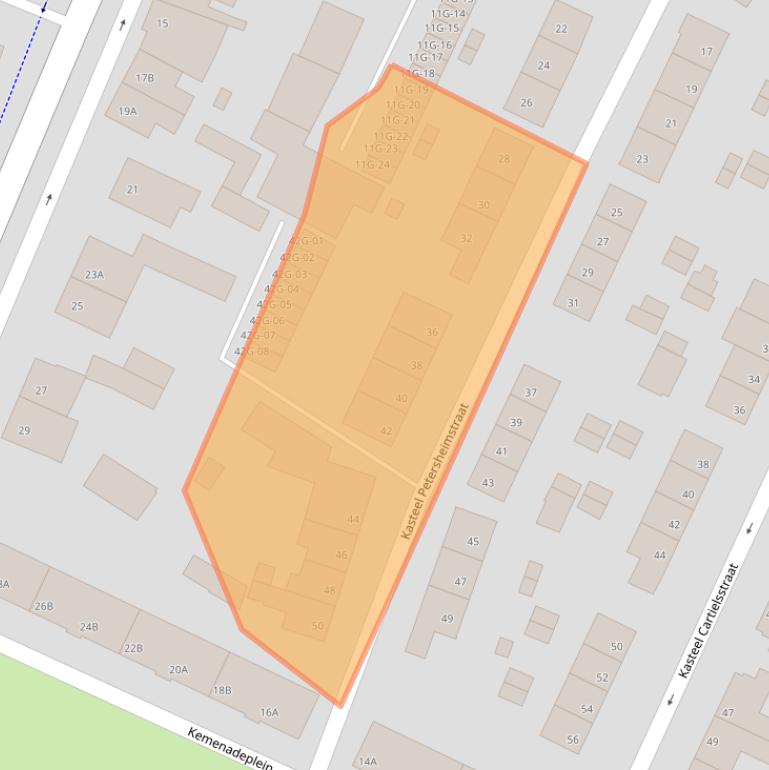 Kaart van postcodegebied 6222TZ.