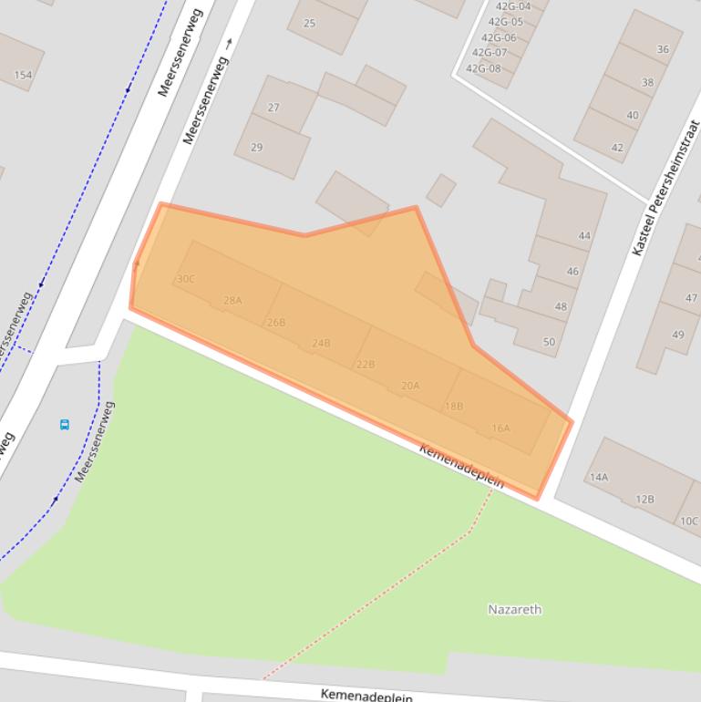 Kaart van postcodegebied 6222VG.