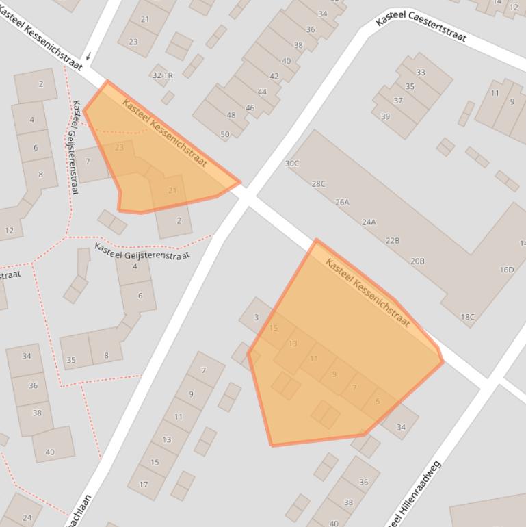 Kaart van postcodegebied 6222VK.