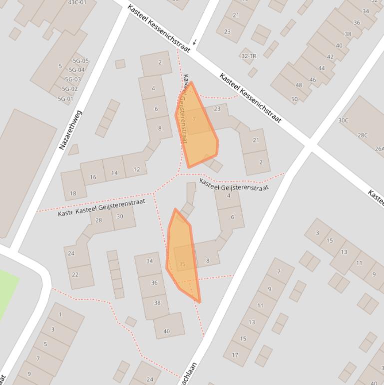 Kaart van postcodegebied 6222VS.