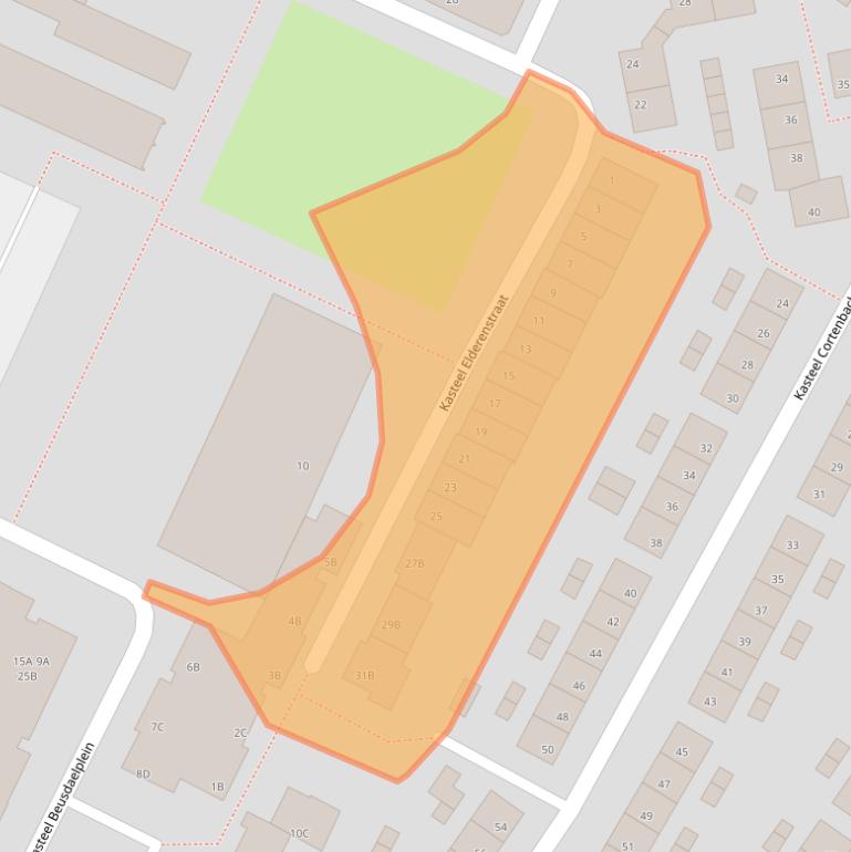 Kaart van postcodegebied 6222WB.