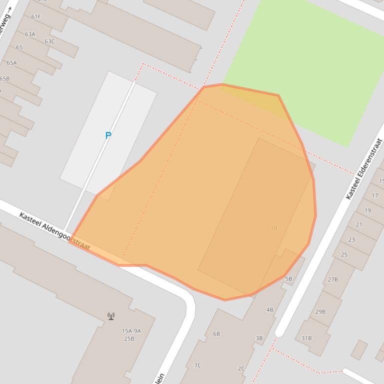 Kaart van postcodegebied 6222WG.