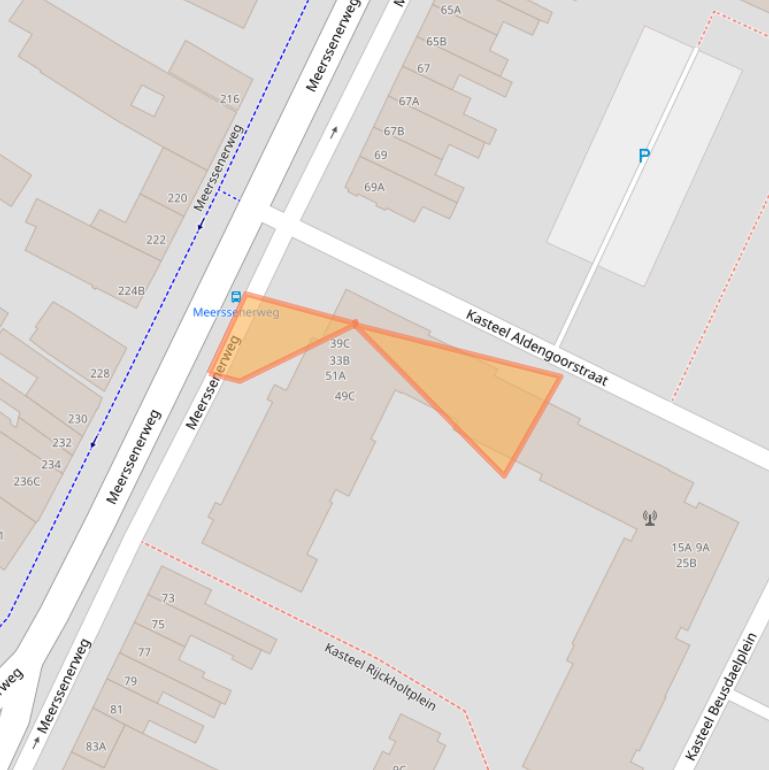 Kaart van postcodegebied 6222WK.