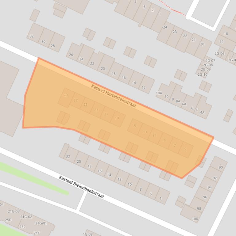 Kaart van postcodegebied 6222XD.