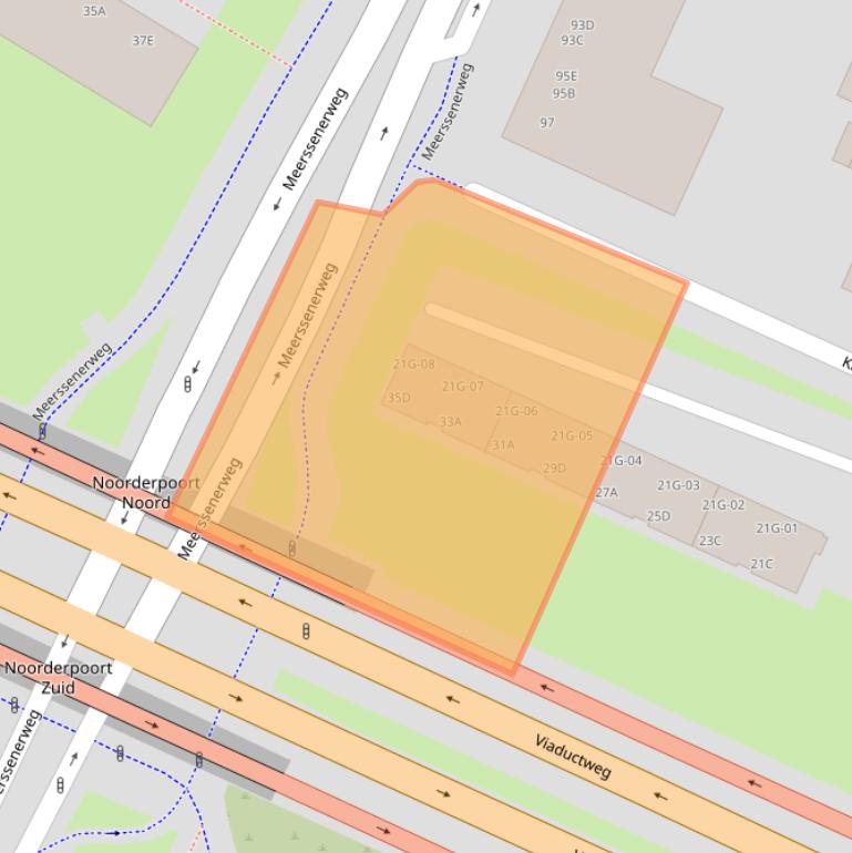 Kaart van postcodegebied 6222XJ.