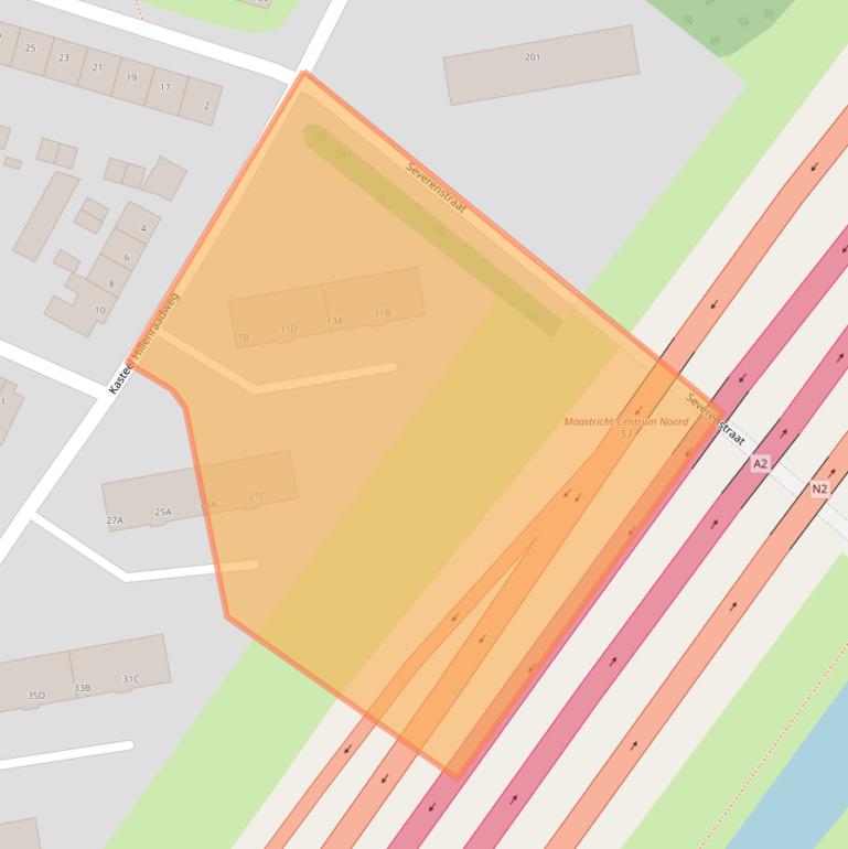 Kaart van postcodegebied 6222XL.