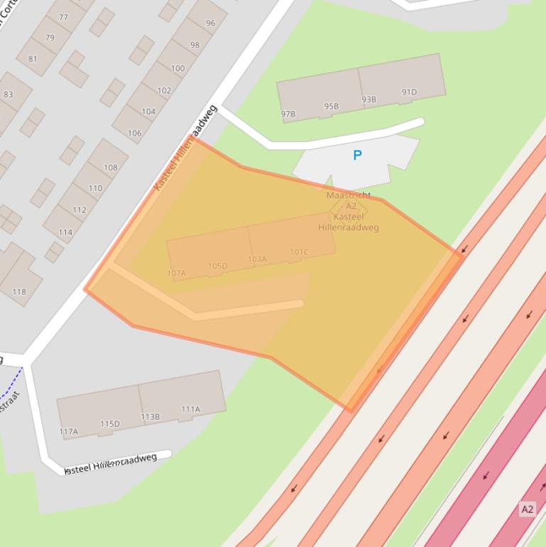 Kaart van postcodegebied 6222XT.