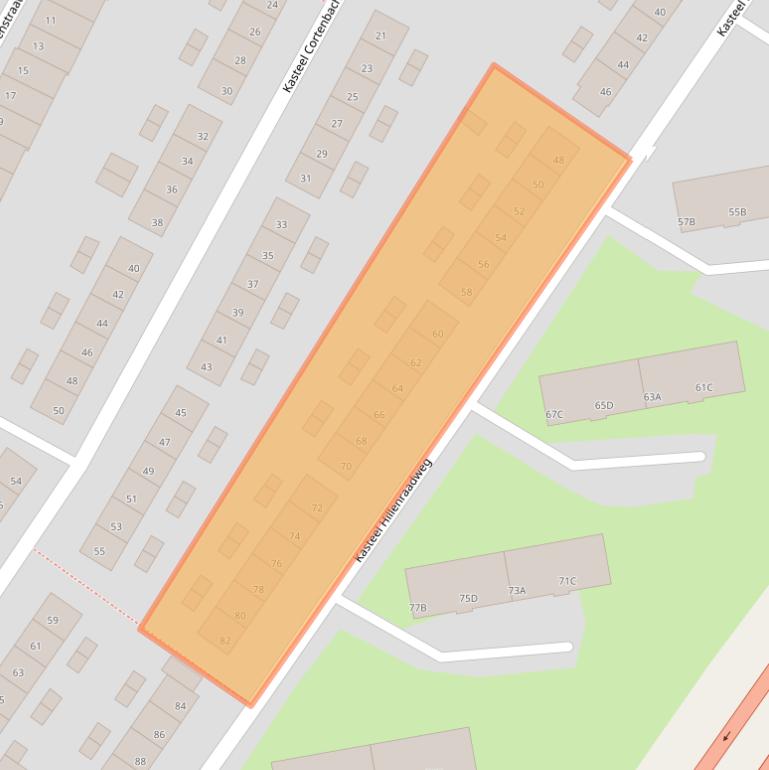 Kaart van postcodegebied 6222XX.