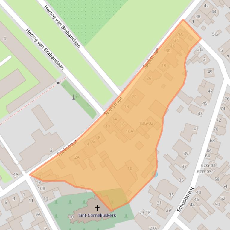 Kaart van postcodegebied 6223BL.