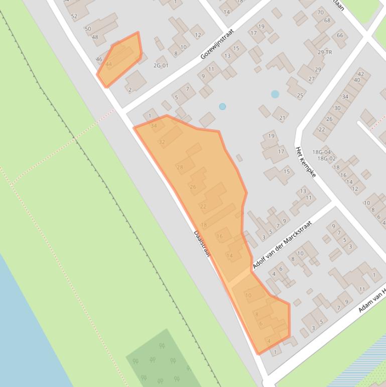 Kaart van postcodegebied 6223BV.