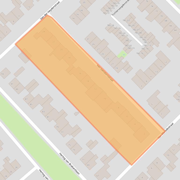 Kaart van postcodegebied 6223CP.