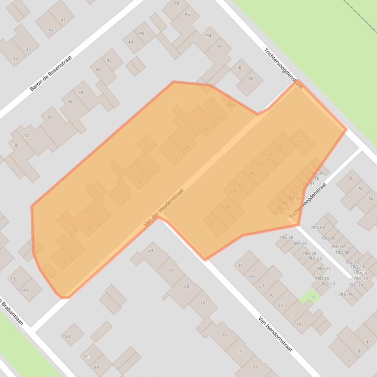 Kaart van postcodegebied 6223CR.