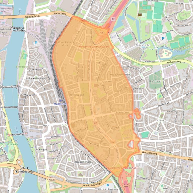 Kaart van postcodegebied 6224.