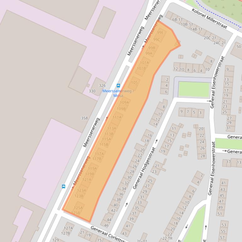 Kaart van postcodegebied 6224AC.