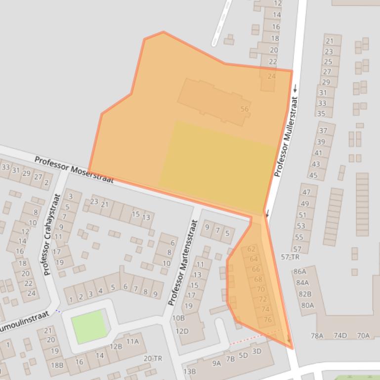 Kaart van postcodegebied 6224BE.