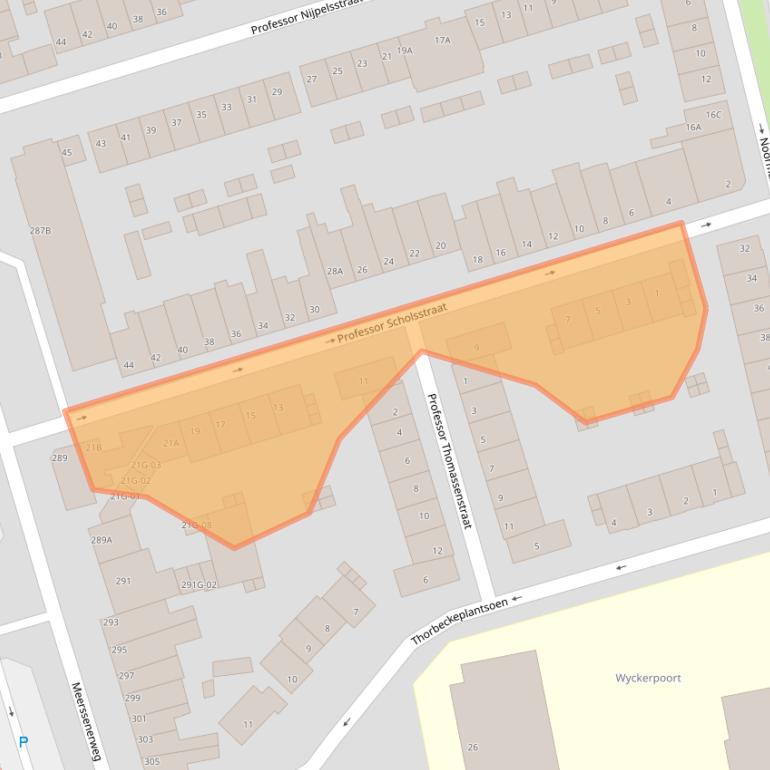 Kaart van postcodegebied 6224BX.