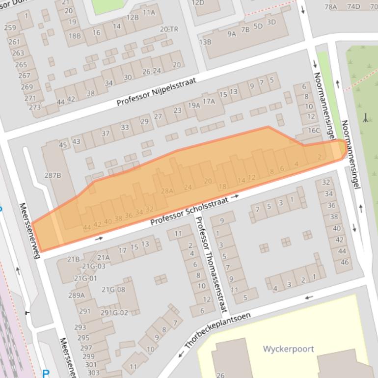 Kaart van postcodegebied 6224BZ.