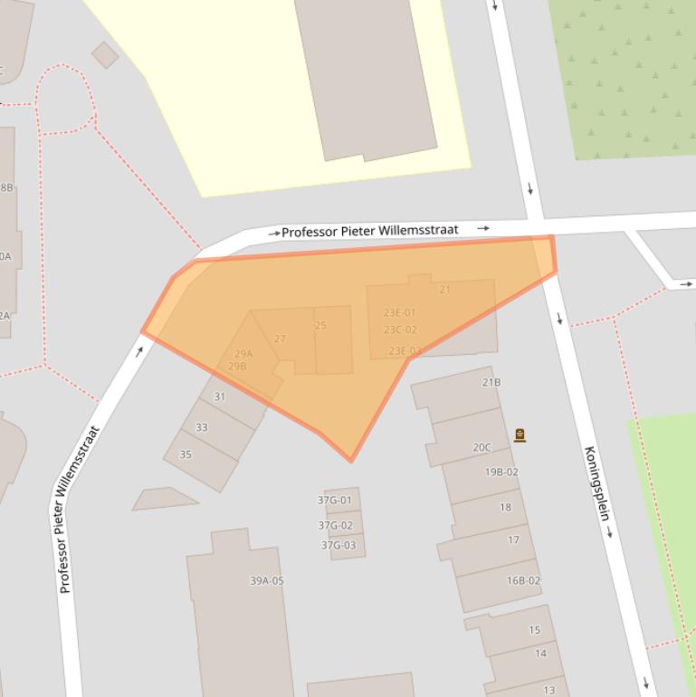 Kaart van postcodegebied 6224CC.